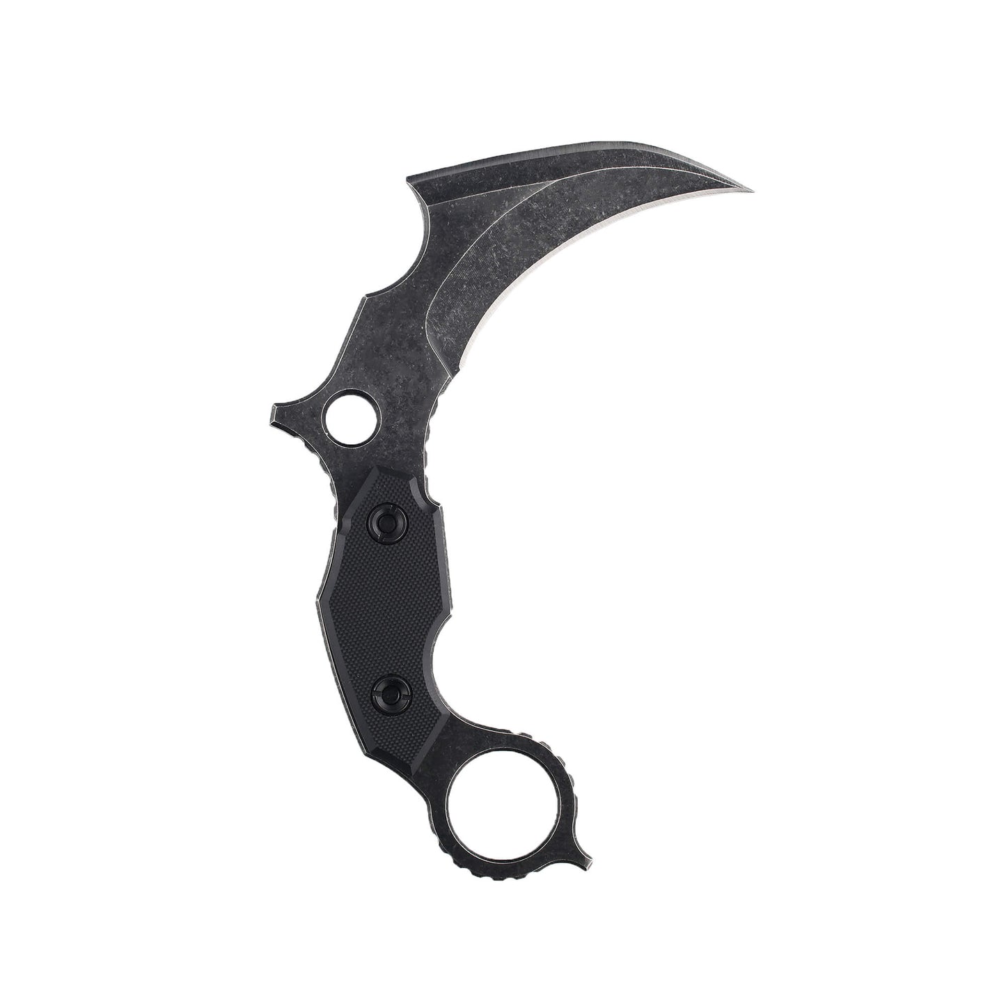 Black fixed-blade knife Ripple from Mavik Gear with double-edge talon blade and non-slip G10 handle.