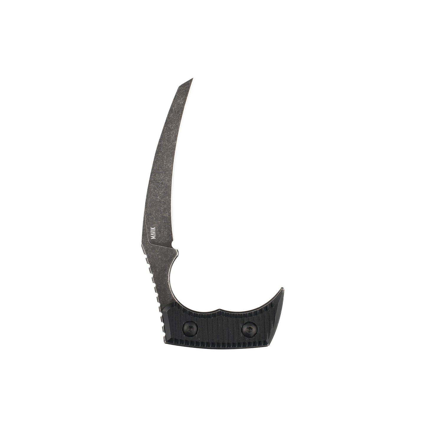 Fixed-blade knife Dagon from Mavik Gear made of D2 Steel and aluminum alloy, with blade length 3.11" and handle length 2.16".