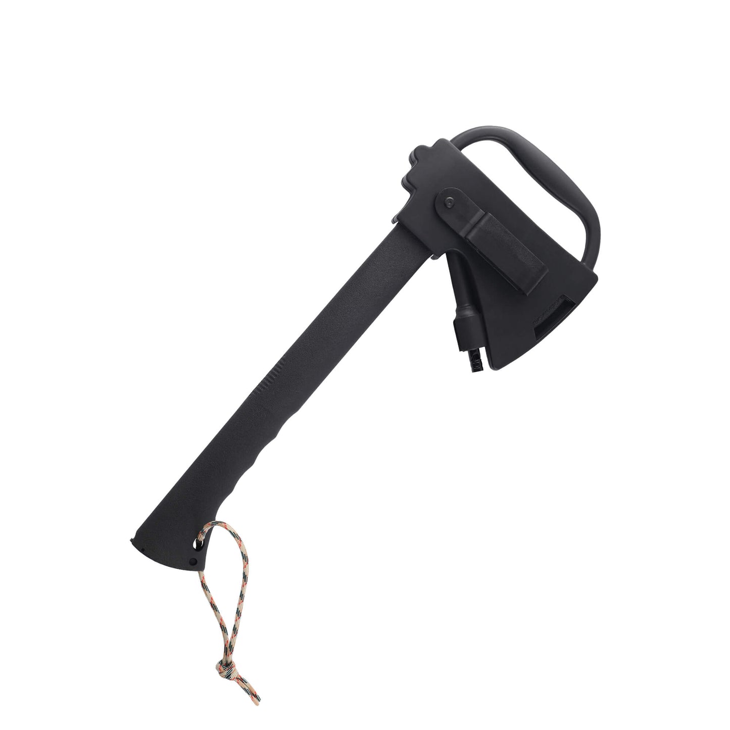 Black tactical Swift ax from Mavik Gear made of 440C, with ergonomic anti-slip handle, Hammer Head and razor sharp edges.